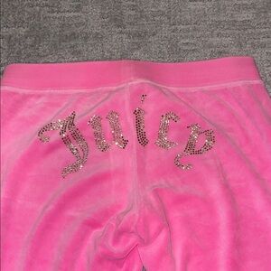 PINK VELOUR JUICY COUTURE TRACK PANTS! Rare! Size: Small!